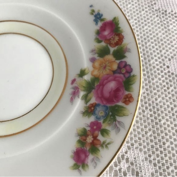 Rose Pattern Saucers Made in Japan - Picture 4 of 10